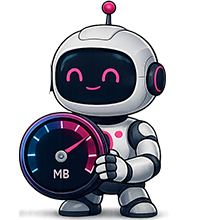 Robot wykonujący test prędkości internetu
